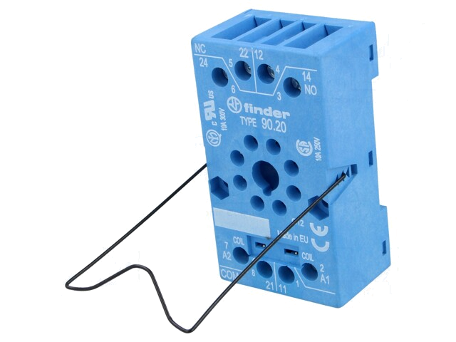 Socket; PIN: 8; 10A; 250VAC; 88.12; op paneel,op DIN-rail; -40÷70°C Socket; PIN: 8; 10A; 250VAC; 88.12; op paneel,op DIN-rail; -40÷70°C